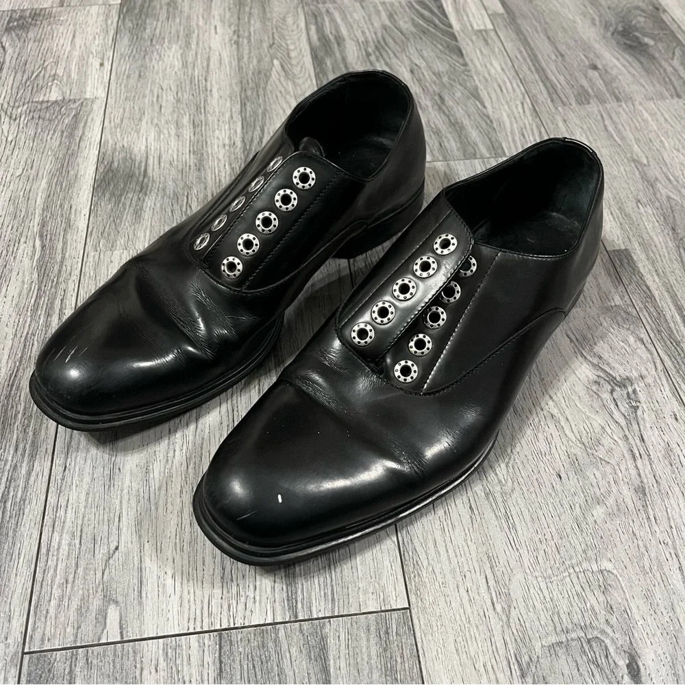 Cesare Paciotti Mens Shoes Size 6 US  Black Laceless Derby - Picture 3 of 11